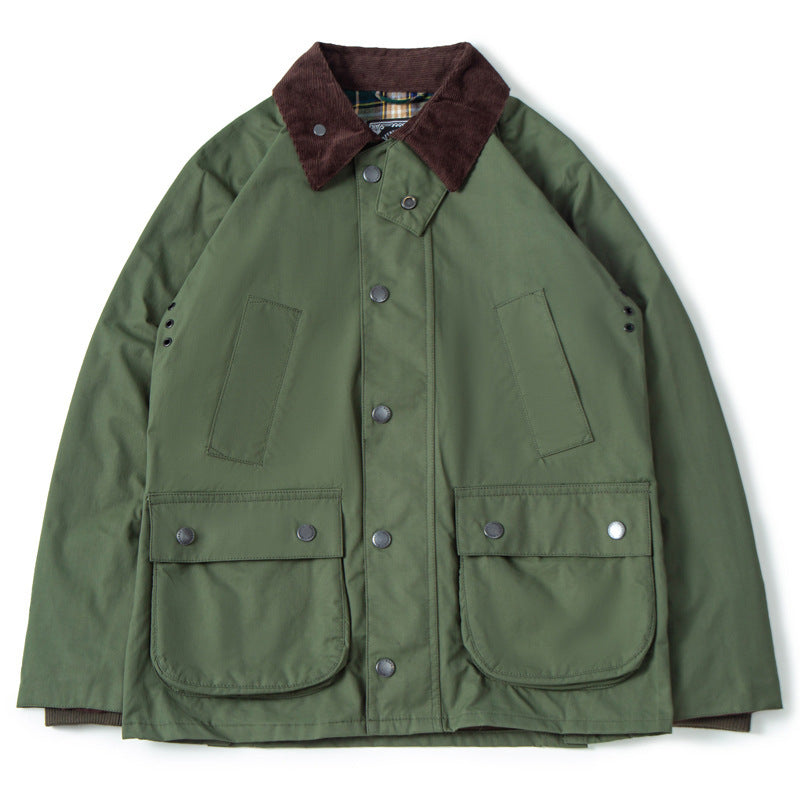 Vintage Safari Corduroy Collar Jacket