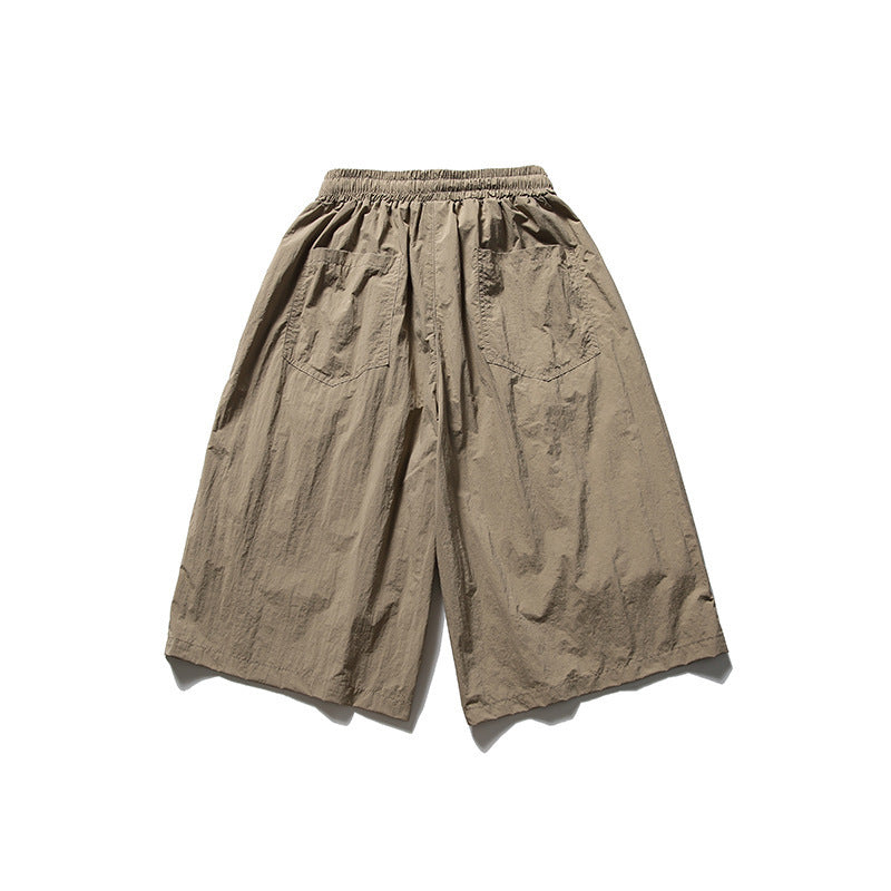 Three-dimensional Large Pocket Shorts Japanese-style Retro