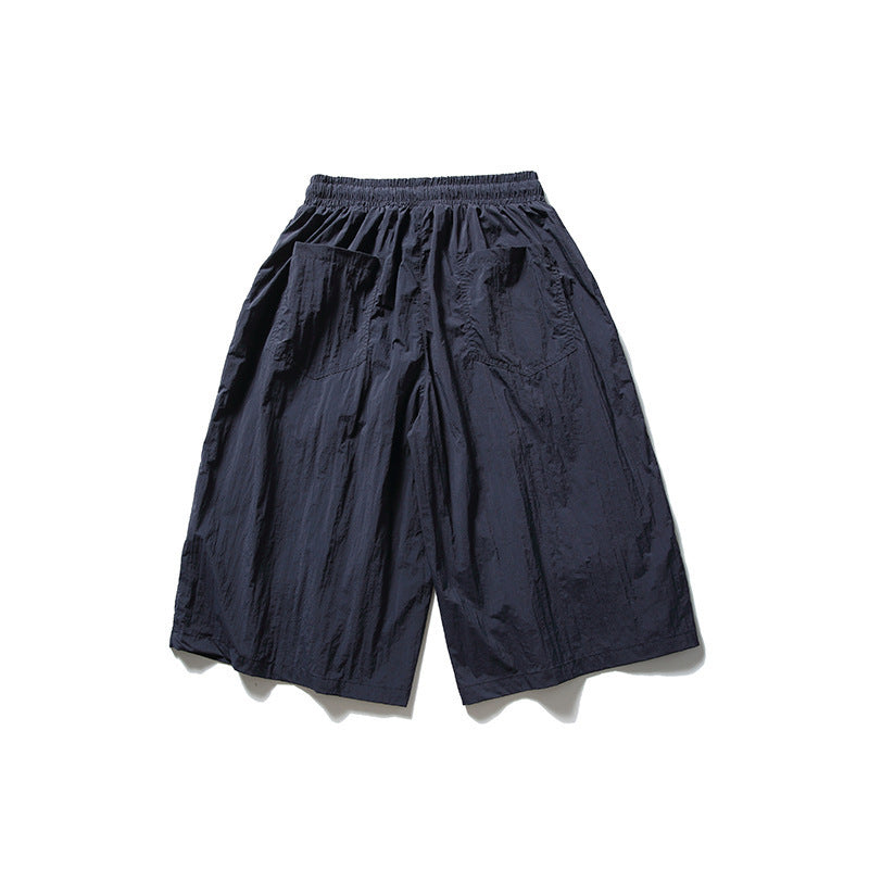 Three-dimensional Large Pocket Shorts Japanese-style Retro