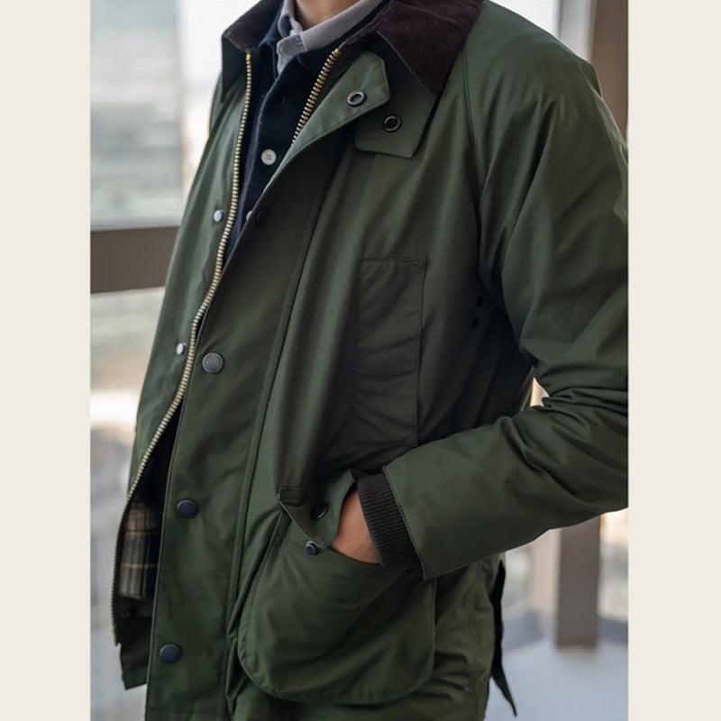 Vintage Safari Corduroy Collar Jacket