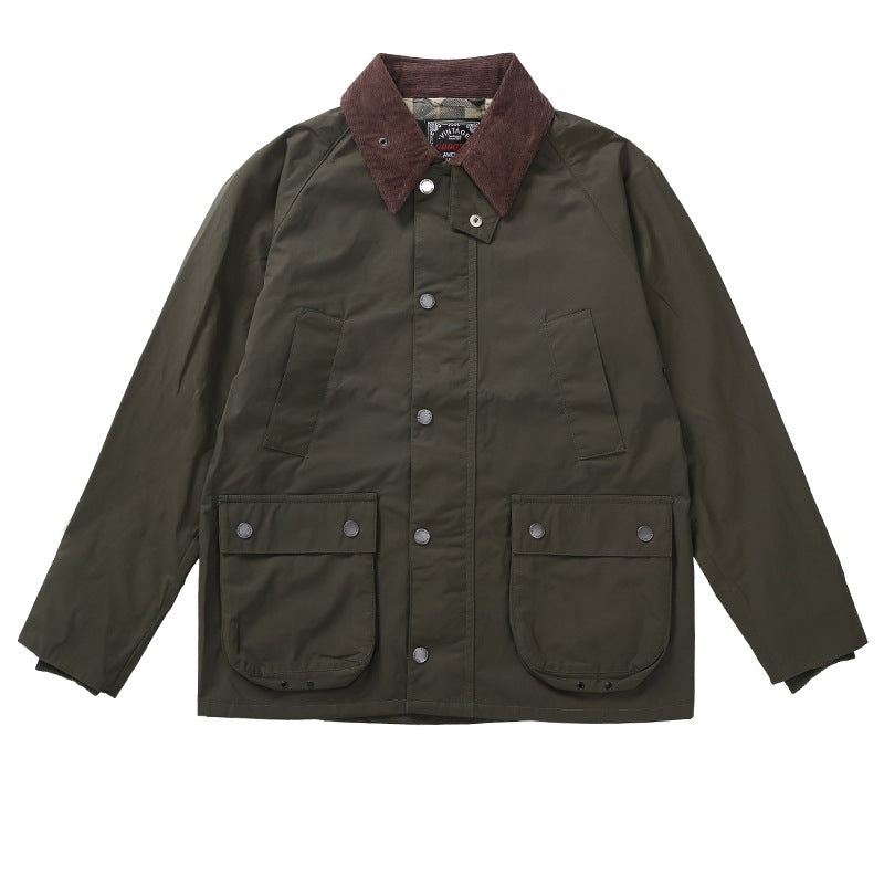 Vintage Safari Corduroy Collar Jacket
