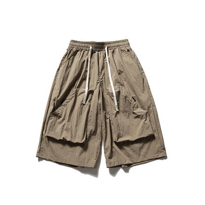 Three-dimensional Large Pocket Shorts Japanese-style Retro
