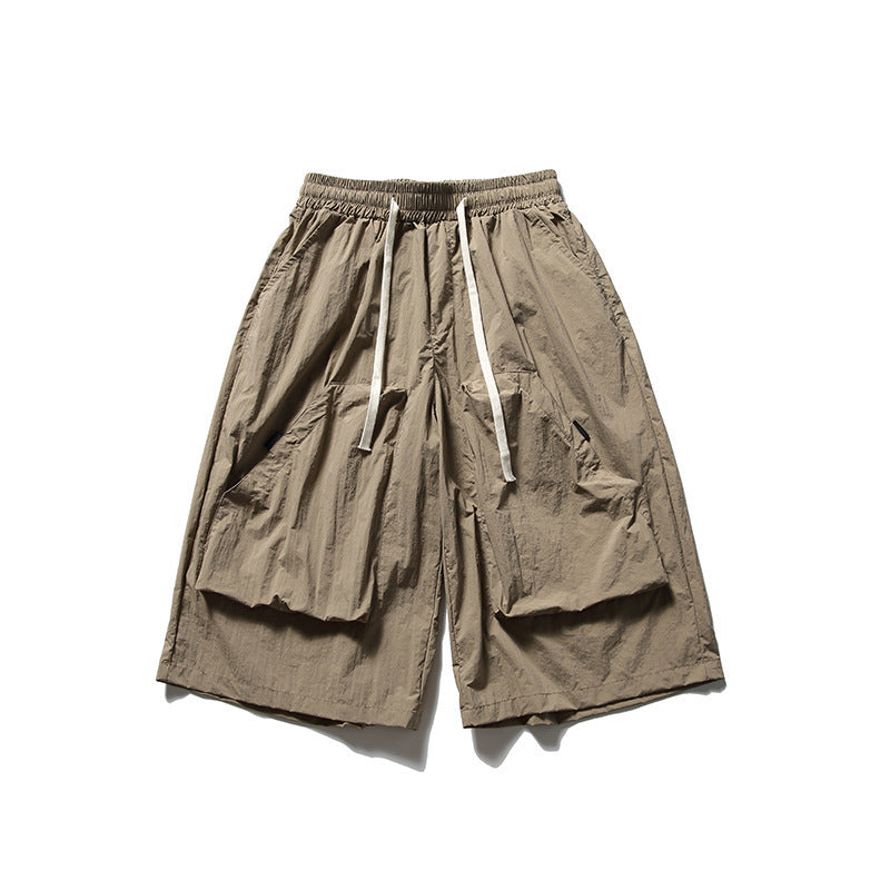Three-dimensional Large Pocket Shorts Japanese-style Retro