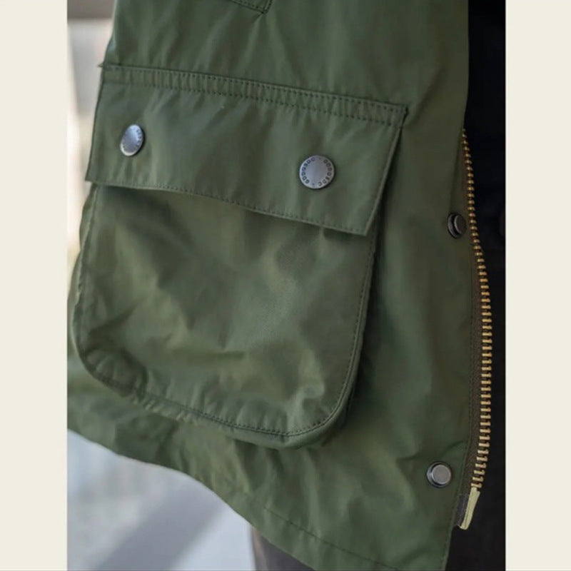 Vintage Safari Corduroy Collar Jacket